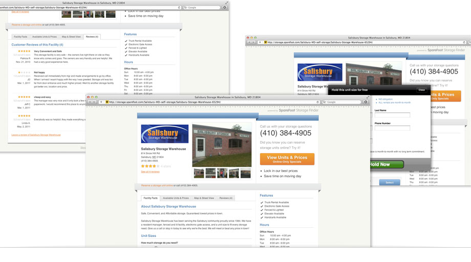 Self Storage Website