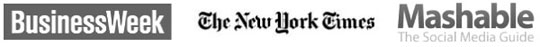 As seen in BusinessWeek, The New York Times, and Mashable.