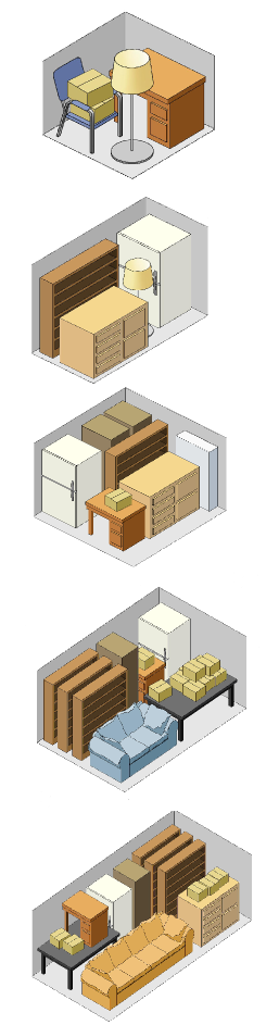 sizes of storage